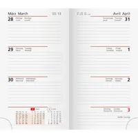 Rido Taschenkalender-Einlage Modell int. 8,7x15,3cm 1 Woche/2 Seiten Karton
