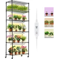Vevor Pflanzenständer mit Wachstumslicht, 6 Ebenen, 150 W Pflanzenregal