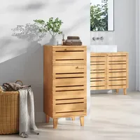 [en.casa] Badezimmerschrank Epind 75x33x30 cm Bambus Natur