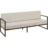 Tectake Garten-Loungesofa Comosa Dicke des Sitzpolsters 14 cm, -