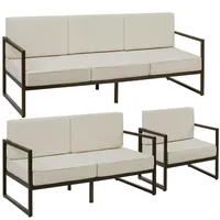 Tectake Garten-Loungeset Comosa für 6 Personen, Dicke der Sitzpolster
