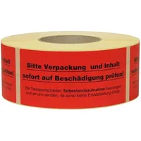TransPak Transpak, Hinweisetikett Maße 145x70mm Papier rot Verpackung u.