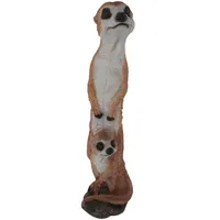 FD Dekofigur Erdmännchen mit Kind 47 x 13,5 cm