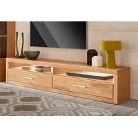 Home Affaire Lowboard »Ribe,180cm breit, Fronten Massivholz,4 Fächer,Kabeldurchführung«, Holz