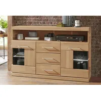 Home Affaire »Ribe,125cm breit, Fronten Massivholz,5 Fächer,Böden versetzbar«, Korpus