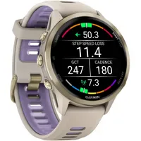 Garmin Forerunner 970 Gray/Softgold Titan mit Silikon-Wechselarmband 22 mm
