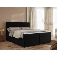 MKS Meble MKS Boxbett, Schwarz, 2-Sitzer, H4, 7-Zonen, Rechteckig,