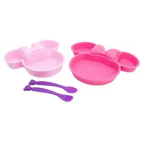 Disney Minnie Mouse Kindergeschirr-Set 4-teilig Teller, Schale & Besteck