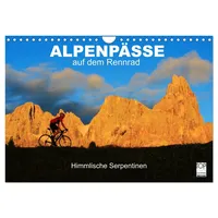 Calvendo Alpenpässe auf dem Rennrad "Himmlische Serpentinen" (Wandkalender 2026