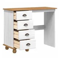 VidaXL Schreibtisch ASKIM Weiß 95x40x75 cm Kiefernholz
