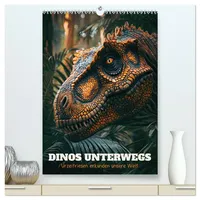 Calvendo Dinos unterwegs: Urzeitriesen erkunden unsere Welt (hochwertiger Premium