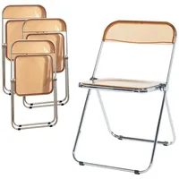 [en.casa] Klappstuhl Pornainen 4 Stk. Orange
