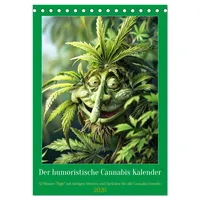 Calvendo Der humoristische Cannabis Kalender (Tischkalender 2026 DIN A5