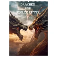 Calvendo Drachen und stolze Ritter (Wandkalender 2026 DIN A2