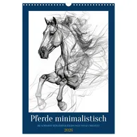 Calvendo Pferde minimalistisch (Wandkalender 2026 DIN A3 hoch), CALVENDO