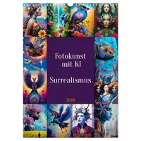 Calvendo Fotokunst mit KI - Surrealismus (Wandkalender 2026 DIN