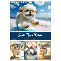Calvendo Shih Tzu Alarm. Glückliche Wuschelköpfe (Wandkalender 2026 DIN