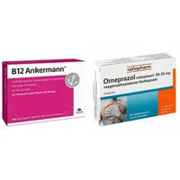 Pantoprazol B12 Ankermann überzogene Tabletten + Omeprazol-ratiopharm Sk 20