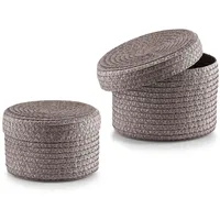 Hti-Living Korb-Set 2-teilig mit Deckel