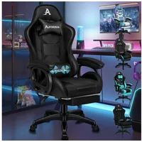 Luxuskollektion Gaming-Stuhl Racing mit 2-Punkt-Massage Schwarz