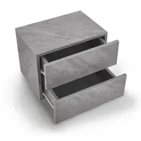Juskys Nachtschrank 40 x 30 x 29 cm Grau