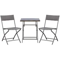 XDOVET Polyrattan Bistroset für 2 Personen,Rattan Gartenmöbel Sitzgruppe,Gartenmöbel,ideal für