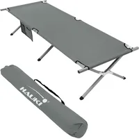 Hauki Campingbett Klappbar Grau 210x83x46 cm XL Feldbett mit