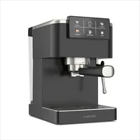 Klarstein SteelPresso Touch Siebträgermaschine Touch-Display, Integrierter Milchaufschäumer, Kompaktes Design,