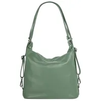Samantha look Shopper echt Leder, Made in grün |