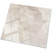 Tulup Tischplatte Creme, Beige, Glas 50x50x0.4 cm Esszimmer, Tische,