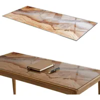 Tulup Tischplatte Rechteckig 125 x 50 cm Glas Holz