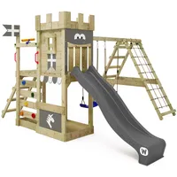 Wickey Spielturm Ritterburg DragonFlyer mit Schaukel & Rutsche, Spielhaus