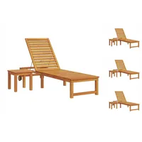 VidaXL Sonnenliege mit Tisch Massivholz Akazie