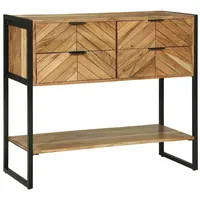 VidaXL Konsolentisch 90x35x80 cm Massivholz Akazie