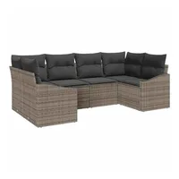 VidaXL Garten-Sofagarnitur Loungesofa grau