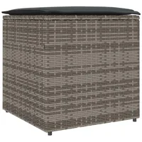 VidaXL Stauraum für draußen Grau und Dunkelgrau Rattan Groß