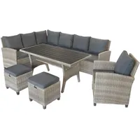 Bellavista® Dining-Lounge 'Prato' grau 6-teilig