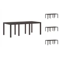 VidaXL Gartentisch Braun 200x100x73 cm Poly Rattan