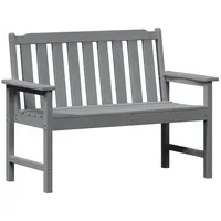 VidaXL Gartenbank Hellgrau 120 cm HDPE