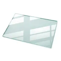 Tulup Tischplatte 120 x 80 cm Glas transparent