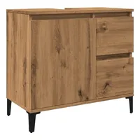 VidaXL Waschbeckenunterschrank Artisan-Eiche 65x33x60 cm Holzwerkstoff