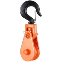 Vevor 2 T Umlenkrolle mit Wirbelhaken, Forstseilwinde, 3/8 Zoll