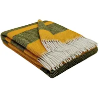STTS International Wolldecke 100% Schurwolle Wohndecke 140 x 200
