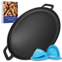 Does Not Apply 40.6 cm große Gusseisen-Pizza-Pfanne, runde Grillplatte