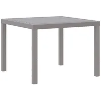 VidaXL Gartentisch Hellgrau 100x100x73 cm Poly Rattan