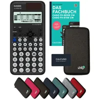 Casio fx-87DE CW inkl. Schutztasche Dunkelgrau & Fachbuch (160