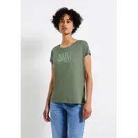 STREET ONE Shirttop mit Schriftzug grün 36 EU