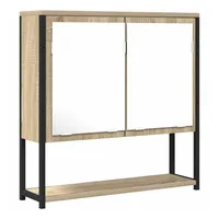 VidaXL Badezimmer Spiegel mit Tür Beige 60 x 16