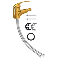 VidaXL Badezimmer Bidet Mischbatterie Golden 13x12 cm