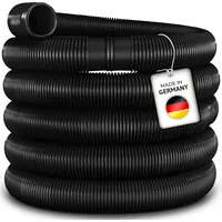 Tillvex Poolschlauch 25m | Ø 38mm) Schwarz Schwimmbadschlauch Saugschlauch